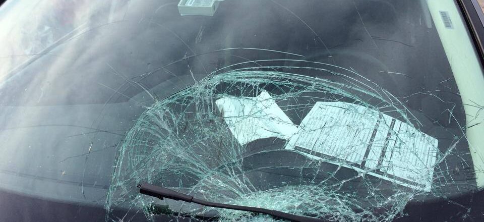 Cracked Windshield in Need of Repair