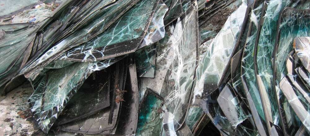 windshields in landfill